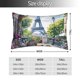 thumbnail image 2 of Fotbe Parisian Cafe With Eiffel Funda de Almohada Decorativa Estilo Occidental, Lujo en Algodón, Fundas para Almohadas King, Cojín Estampado para Decoración del Hogar-14"x20", 2 of 6