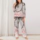 thumbnail image 2 of Balery Dreamcatcher With Owl Conjunto de Pijama con Estampado para Mujer, Conjunto de Dos Piezas con Manga Larga, Ropa de Dormir Suave con Bolsillos, Pijamas Cómodos-Small, 2 of 7
