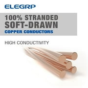 ELEGRP 15A Manual Reset Inline GFCI Extension Cord 3FT 12/3 SJTW Heavy Duty Cable 3 Wires 3 Prongs Grounded Plug with 3 Electrical Outlets, Indoor and Outdoor Christmas Light,Broom Tail Design,UL
