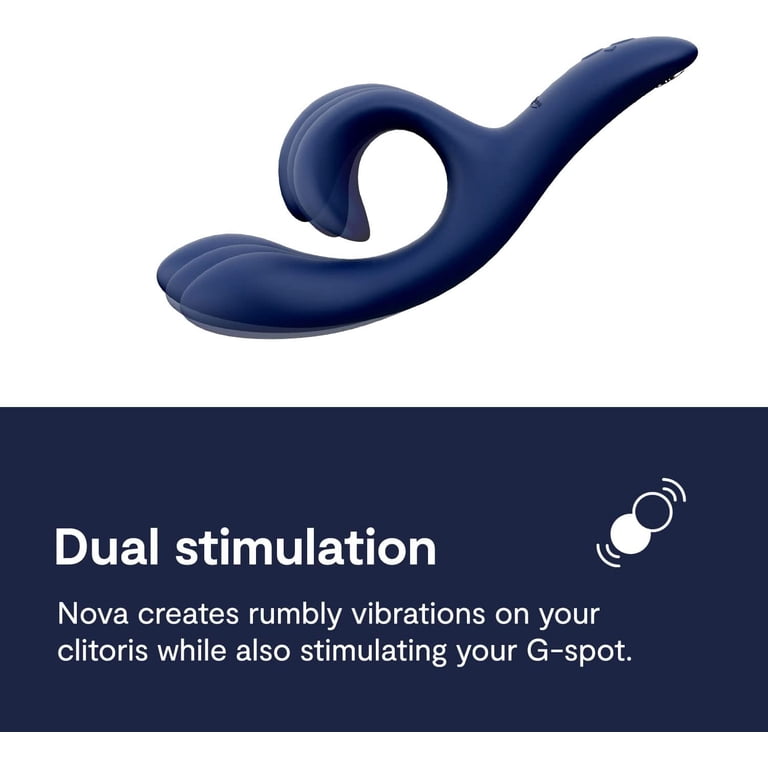 We-Vibe Nova 2 Dual Stimulation Rabbit Massager with Remote and App,  Midnight Blue
