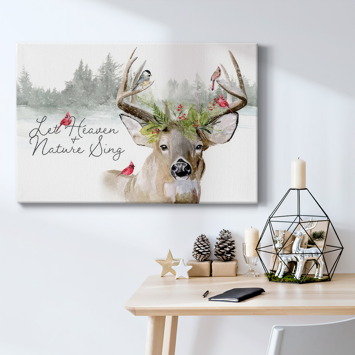 Holiday Deer Collection A- Gallery Wrapped Canvas