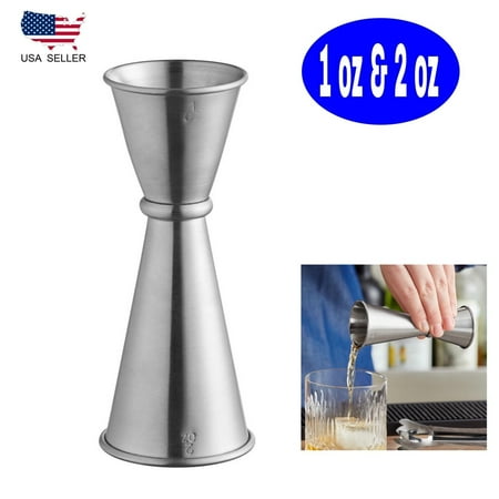 

Stainless Steel Double Japanese Jigger 1 oz & 2 oz Cocktail Measuring Liquor