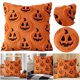thumbnail image 5 of Cubierta Almohada Halloween 2 Piezas 18x18 Pulgadas Tapa Cojín () Naranja, 5 of 8