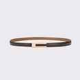 thumbnail image 4 of LYSICSKINEM Mens Thin Belt Women Leather Skinny Belt Thin Waist Belts Dresses Pants Jeans, 4 of 4