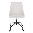 thumbnail image 6 of Silver Orchid  Ockelbo Adjustable Office Chair with 4-Star Caster Base White Faux Leather/Black, 6 of 8