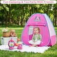 thumbnail image 4 of Kids Camping Set with Tent, 42PCS Pop Up Tent, Indoor Outdoor Pretend Play with Tea Party Set for Little Girls, Princess Toys for Toddler Girls, Gift Idea for Girls Age 3 4 5 6 Year Old, 4 of 10