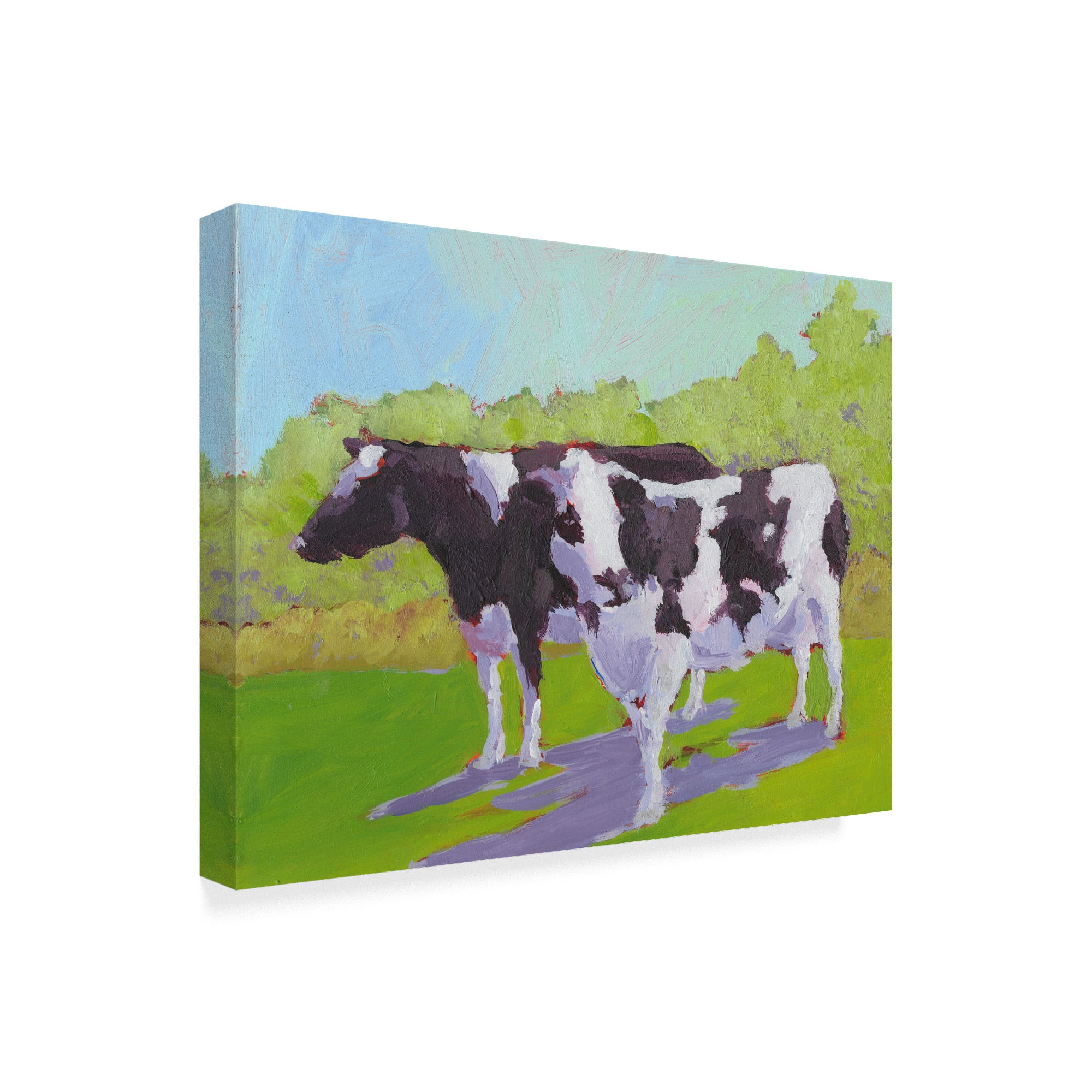 Trademark Fine Art 'Pasture Cows II' Canvas Art by Carol Young