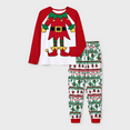 thumbnail image 3 of PatPat Family Christmas Pajamas Matching Pajamas for Couples 2 Piece Sets for Women Christmas Elf Print PJS with Christmas Socks, Red, Womens: S, 3 of 8