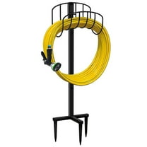 COSTYLE Garden Hose Holder Freestanding Water Hose Holder Heavy Duty Hose Storage Stand for Outside Yard Lawn
