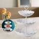 thumbnail image 5 of Soporte desmontable para tartas de estilo europeo, ideal para servir pasteles. Tipo de flor blanca, 5 of 9
