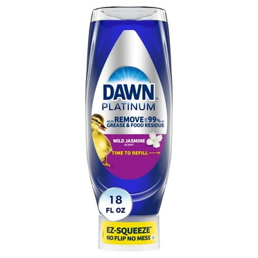 Dawn Platinum EZ-Squeeze Dish Soap, Dishwashing Liquid, Wild Jasmine, 18 fl oz