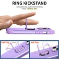 thumbnail image 3 of Elehold Hybrid Rugged Case for iPhone 14 Pro Max with Magnetic Ring Holder Kickstand Hard PC Soft Silicone Anti-Scratch Shockproof Protective Case For iPhone 14 Pro Max 6.7 inch,Purple, 3 of 8