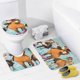 thumbnail image 4 of Spirit cabalgando libre-theme 4-Piece Shower Curtain Set with Rugs, Waterproof Bathroom Decor Set Includes Bath Mat, U-Shaped Rug, Toilet Lid Cover and Curtain with Hooks, 4 of 6