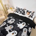 thumbnail image 3 of Homewish 3D Cartoon Ghost Twin Duvet Cover for Adults, Black Gray Screaming Halloween Twin Bedding, Black Reversible, 2pcs, 1 Duvet Cover and 1 Pillowcase, 3 of 6