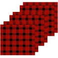 thumbnail image 3 of GZHJMY 12x12Inx6 Sets) Reusable Soft Face Towel,Kitchen Hand Towel Bathroom Absorbent Towel,Gym Hotel Spa-Red Black Plaid, 3 of 7