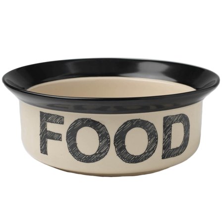PetRageous Pooch Basics 8 inch 4 Cups Capacity Dog Food Bowl, Natural