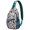 Blue-green-6, variant on Indian Tribal Paisley Sling Bag - Retro Vintage Pattern Chest Bag - Comfortable for Travel, Biking, Hiking