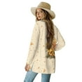 thumbnail image 3 of SCRAWLGOD Capybara Sunflower Cardigan Jackets for Women Lightweight Sweaters for Women Fall Long Sleeve Women Cardigan Coat Size S Stretchy Open Front Cardigan for Women Walks, 3 of 7