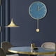 thumbnail image 4 of Reloj de péndulo Duradero, Reloj de Pared preciso de protección Ambiental Simple, Sala de Estudio Moderna, Sala de Estar de Oficina para el hogar(Blue-Round Pendulum) Decoración Hogareña Fugacal NO, 4 of 7