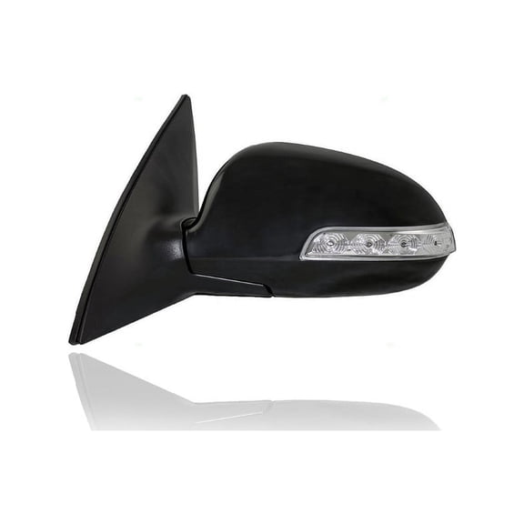 Door Mirror - Compatible/Replacement for '09-12 Hyundai Elantra Touring Hatchback/Wagon - Powered, Heated With Signal, Unpainted - Left Hand - Driver - 876102L660