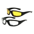 thumbnail image 1 of 4x Gafas de motocicleta para utilizar sobre las gafas Lente unisex UV4 antivaho irrompible, 1 of 5