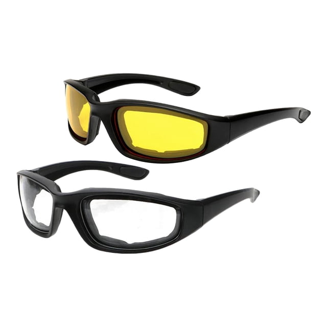4x Gafas de motocicleta para utilizar sobre las gafas Lente unisex UV4 antivaho irrompible