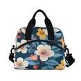 thumbnail image 2 of Lunch Bag Portable Crossbody Meal Bag Cooler Bag Insulated Lunch Bag Food Bag Handheld & Crossbody Design White Flowers Beautiful, 2 of 6