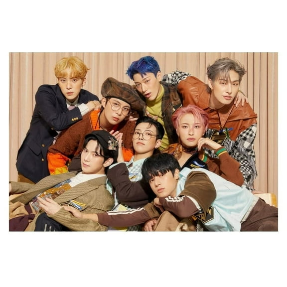 Ateez Hongjoong Seonghwa Yunho Yeosang San Mingi Wooyoung Jongho Group Photo Music Poster K-Pop Home Decor For Living Room Aesthetic Kpop Male Boys Group Boy Band