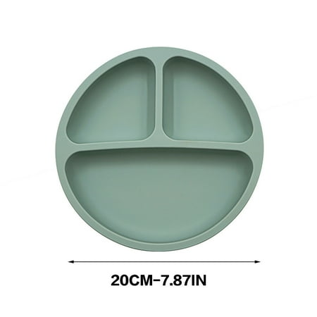 

Kitchen Utensils Kitchen Gadgets Kitchen & Table Linens Children s Silicone Dinner Plate Toddler Food Supplement Sucker Bowl Integrated Non-slip Baby Silicone Plate Green