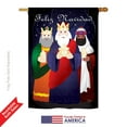 thumbnail image 2 of Breeze Decor 14081 Nativity Feliz Navidad 2-Sided Vertical Impression House Flag - 28 x 40 in., 2 of 4
