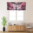thumbnail image 2 of Eiffel Tower Curtain Valances for Kitchen Windows Vintage Paris France Pink Floral Spring Scenery Rod Pocket Valances for Bedroom Living Room Dining Room 54 by 18 in, 1 Panel, 2 of 6