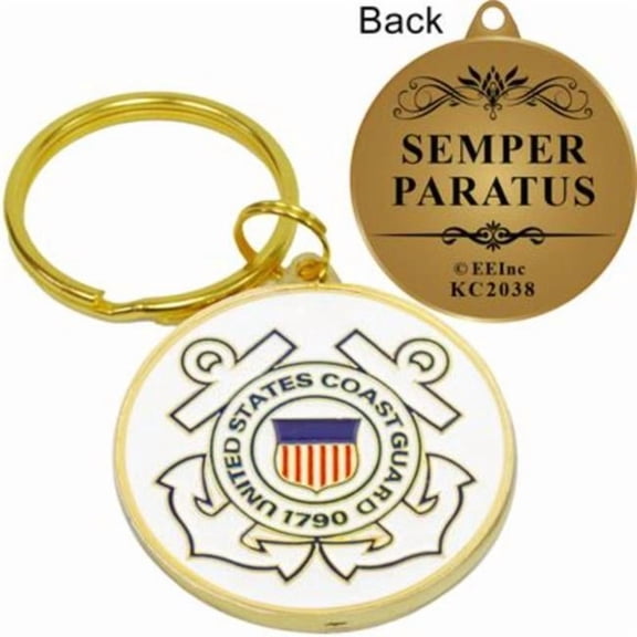 Eagle Emblems KC2038 Key Ring - United States Coast Guard, Logo, Bright-Shine - 1.5 in.