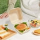 thumbnail image 4 of Suministros de cocina, cajas bento, utensilios de cocina, juego de 50 cajas bento desechables de pulpa, cajas para pasteles y hamburguesas con tapa, recipientes para alimentos, cajas desechables de pu, 4 of 5