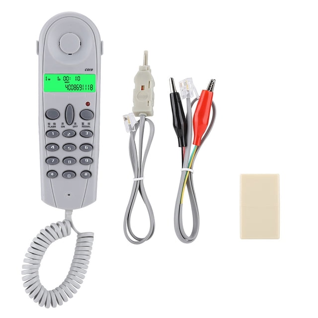 Line Tester Phone Tester Telephone Tester C019 Wired Telephone Phone Line Tester Lineman Butt Test Check Connector Cable Tool Grey White