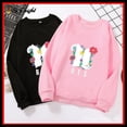 thumbnail image 2 of BTS sudadera con capucha Streetwear mujer BTS impreso Casual cuello redondo sudadera Hip Hop Top sudaderapangjing, 2 of 4