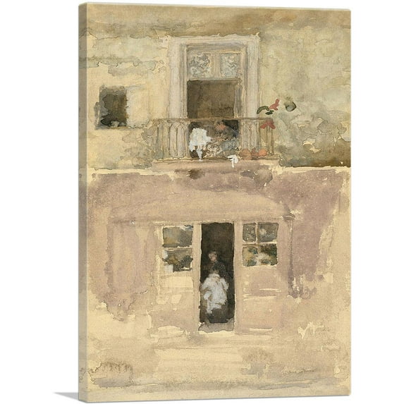 ARTCANVAS The Balcony 1888 Canvas Art Print by James Abbott McNeill Whistler - Size: 26" x 18" (1.50" Deep)