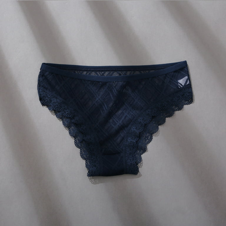 Aayomet Women Panties Seamless Girl Women High Waist G String Brief Pantie  Thong Lingerie Knicker Underwear,Dark Blue M 