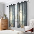 thumbnail image 2 of Yayeee Window Curtains Light Filtering 63"x42" Grommet Panel Pair Home Living Room Decor, Retro Forest, 2 of 7