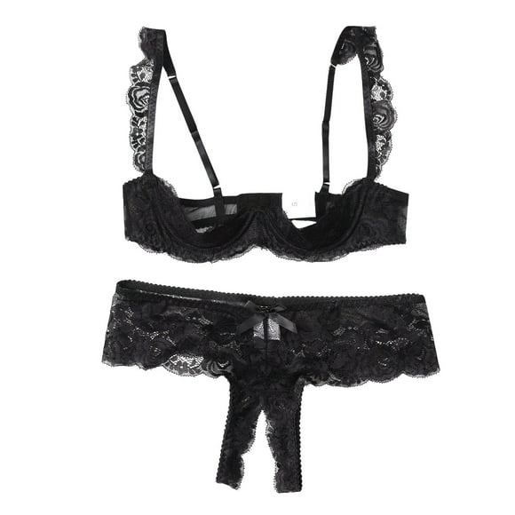 TJAZFJPA Sexy Lingerie White Dress Women Sexy Solid Color Lace Underwired Adjustable Suspender Pajamas Sexy Lingerie Two Piece Set Purple Lingerie for Women Wedding Lingerie