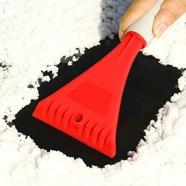 JIAING 31.5 Snow Brush for Car with Ice Scrapers for Windshield - 2-in-1  Extendable Snow Removal Tool with Soft Bristles and Foam Handle for