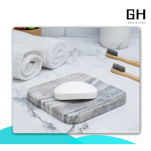 Natural Grey Marble Soap Tray