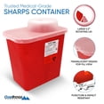 thumbnail image 4 of Contenedor para objetos punzantes Oakridge Products, 7,6 litros (paquete de 1), Biohazard, 4 of 6