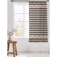 thumbnail image 3 of Sheer Curtains 63 Inch Length, Western Texas Star Retro Semi Sheer Curtains Light Filtering Window Treatment, Country Vintage Black Beige Plaid Privacy Voile Drapes for Living Room 52x63 Inch, 3 of 7