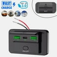 thumbnail image 1 of SPRING 12V-24V USB Outlet Panel Wall Mount Dual USB 3.0+PD3.0 Ports Car Charger Socket Accessories For Car Bus RV Truck Green Light, 1 of 9