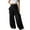 Black, variant on Fgnfyis Casual High Waisted Wide Leg Pants Comfortable Flowy Trousers with Pockets for Everyday Wear Women's Wide Leg Pants with Elegant Design Khaki M