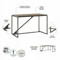 thumbnail image 3 of Pemberly Row 50W L Shaped Industrial Desk in Rustic Gray - Engineered Wood, 3 of 7
