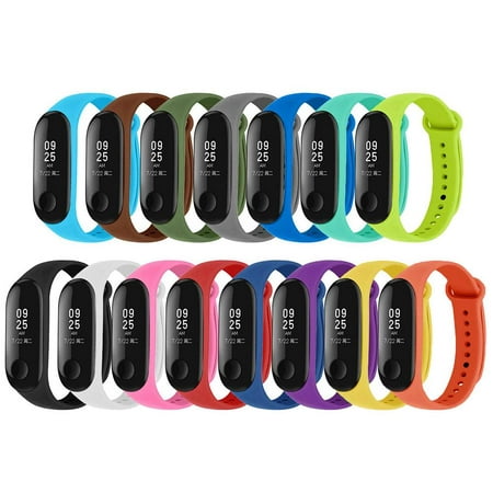 15pcs Silicone Watchband Smart Band Replacement Bracelet for Xiaomi Mi 4 3