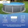 thumbnail image 6 of Blue Wave Martinique 21-ft Round 52-in Deep 7-in Top Rail Metal Wall Swimming Pool Package, 6 of 12