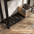 thumbnail image 4 of Rocyis Console Table with 2 Drawers, 40" Modern Narrow Hallway Table, Black Entryway Table with Storage Shelf for Living Room, Bedroom, Foyer and Corridor, Black, 4 of 7