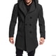 thumbnail image 1 of Chaqueta casual larga y elegante de mezcla de lana moteada con capucha para hombre, adecuada para climas fríos oso de fresa Electrónica, 1 of 5